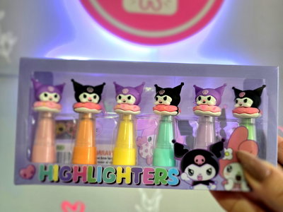 Marcadores kuromi en caja x 6 unidades