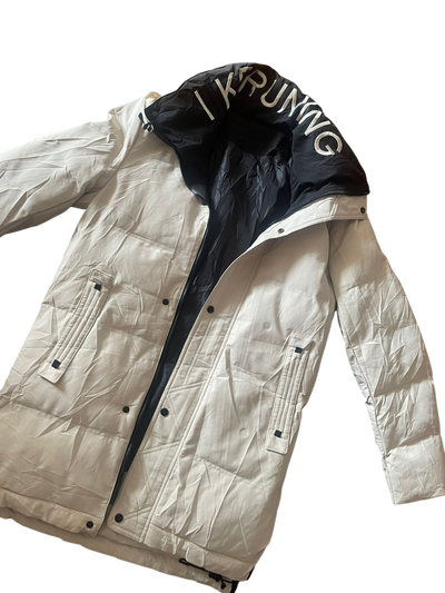 Camperón mujer abrigado color crema talle M nuevo