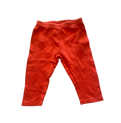 CARTERS - Calza leggings beba coral 3-6 meses