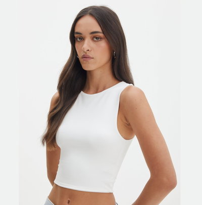STRADIVARIUS - Musculosa mujer blanca talle M nueva con etiqueta