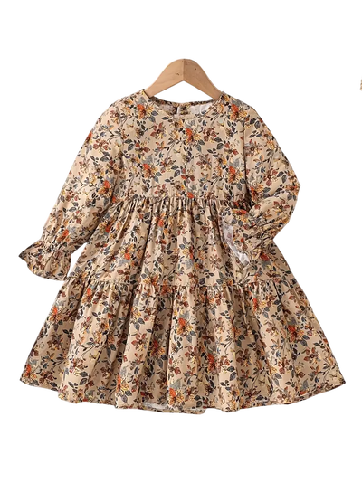 SHEIN - Vestido nena invierno flores talle 5 años nuevo