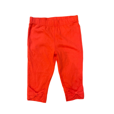 CARTERS - Calza leggings beba coral moños 6 meses nueva