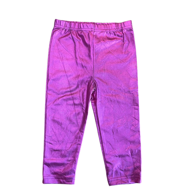 ISAAC MIZRAHI - Calza leggings fucsia metalizado 18 meses