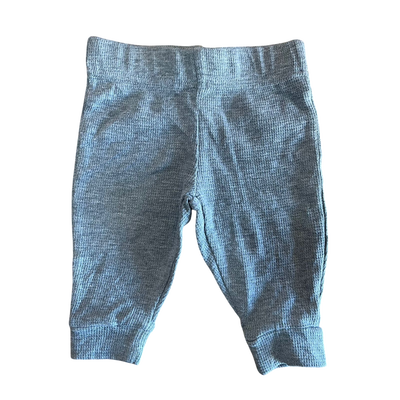 Pantalón algodón waffle gris 3 meses