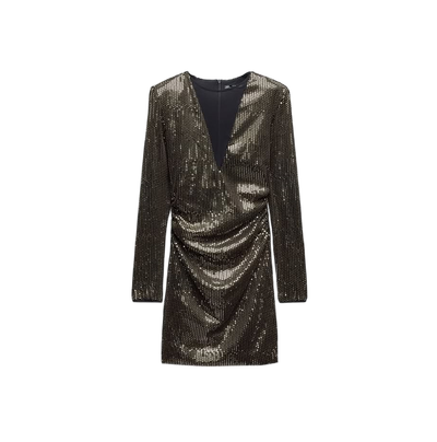 ZARA - Vestido lentejuelas nuevo con etiqueta talle M
