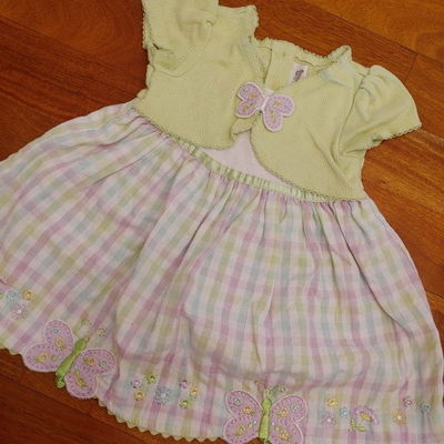 YOUNGLAND - Vestido beba mariposa 9-12 meses