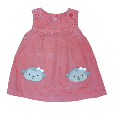 CARTERS - Vestido corderoy monitos 3-6 meses