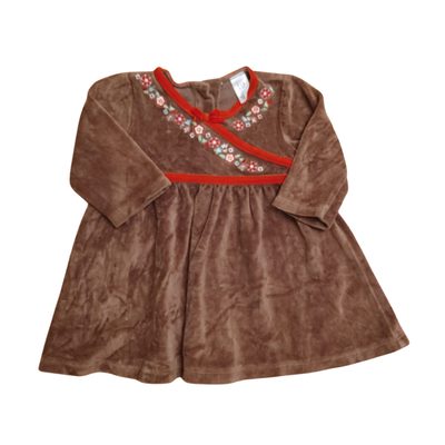 GAP BABY - Vestido tipo terciopelo marrón beba 3 meses nuevo