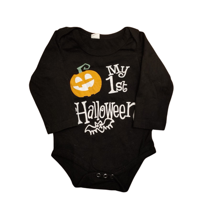 Body negro Halloween talle 6-9 meses nuevo