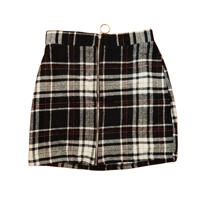 AMBAR - Falda de paño cuadros con cierre talle S nueva