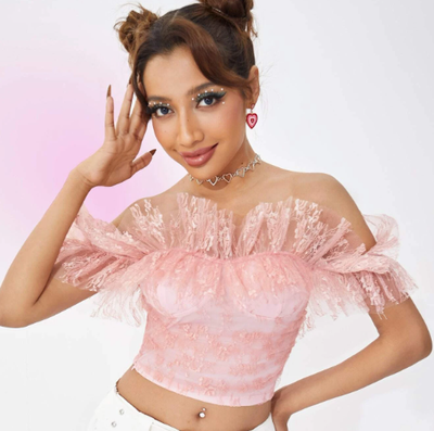 SHEIN - Top encaje t.XL