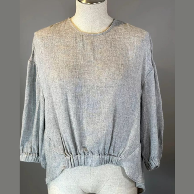 ZARA - Blusa finita tipo lino talle XS nuevo con etiqueta