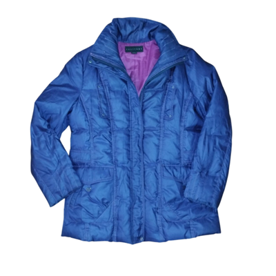 EASIENNE - Campera color uva plumas talle M