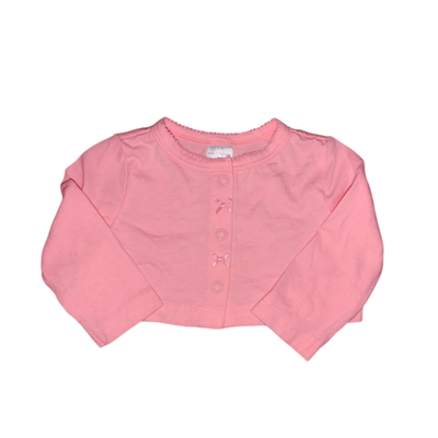 CARTERS - Saquito algodón color coral 0-3 meses nuevo