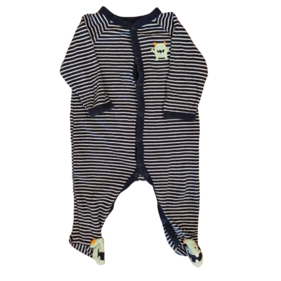 CARTERS - Enterito rayado monstruo 9 meses sin uso