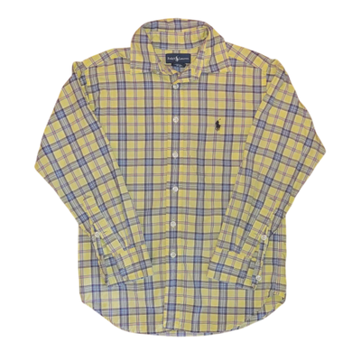 RALPH LAUREN - Camisa cuadrillé amarilla talle 8