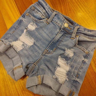 AEROPOSTALE - Short jean tiro alto XS