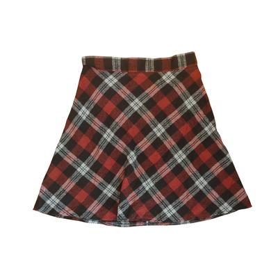 Falda cuadrillé tres colores talle S nueva