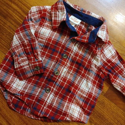 CAT AND JACK - Camisa invieRNo bebé cuadrillé leñador 0-3 meses