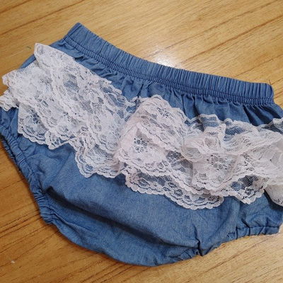 SIN MARCA - Bombachón beba jean voladitos 3T