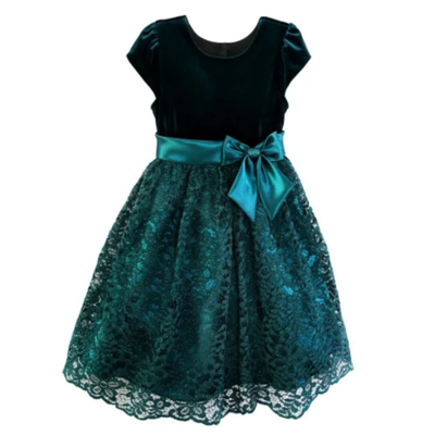 JONA MICHELLE - Vestido fiesta verde talle 12 nuevo con etiqueta