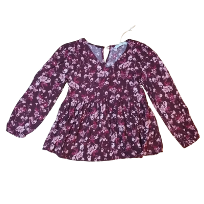 CHELSEA AND VIOLET - Blusa manga larga floreada niña talle 5 nueva