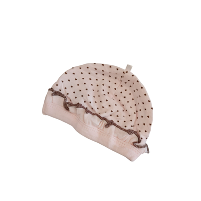 BURT BEES - Gorrito rosa con corazones 0-6 meses nuevo
