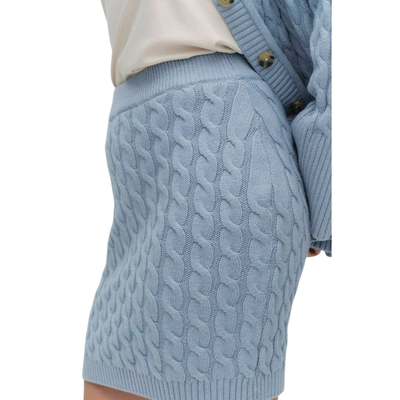 SHEIN - Falda tejida celeste talle M nueva