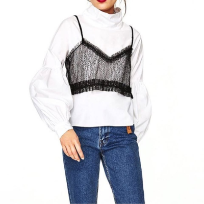 ZARA - Camisa manga globo talle XS nueva con etiqueta