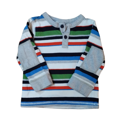 CRAZY8 - Remera manga larga rayas 2T muy bueno