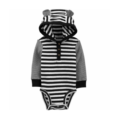 CARTERS - Body rayado capucha 9 meses impecable