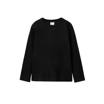 ZARA - Remera manga larga negra talle 10-12 años nueva