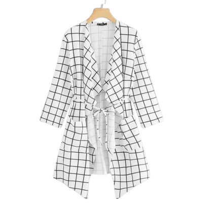 SHEIN - Saco cuadros talle S nuevo con detalle