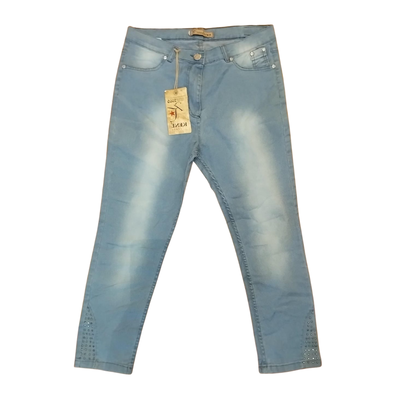 KENNE - Jean chupin celeste talle 42 sin uso