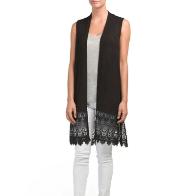 AUGUST SILK - Saquito hilo largo talle S usado