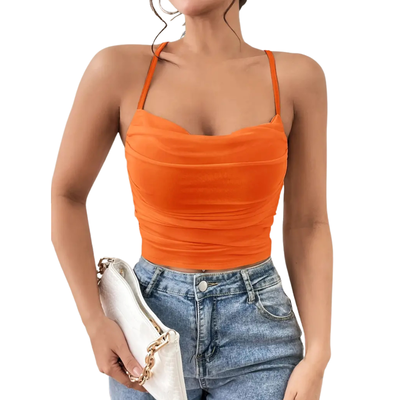 SHEIN - Blusa crop gasa talle M nueva