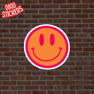 Carita Feliz Naranja y Rosa