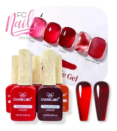 ESMALTE GELATINA CHARM LIMIT ROJO