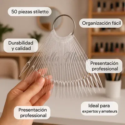 MUESTRARIO DE UÑAS STILETTO X50