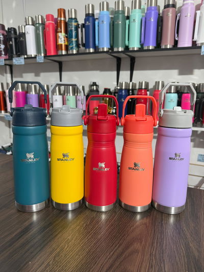 Botella termolar 650 ml con bombilla