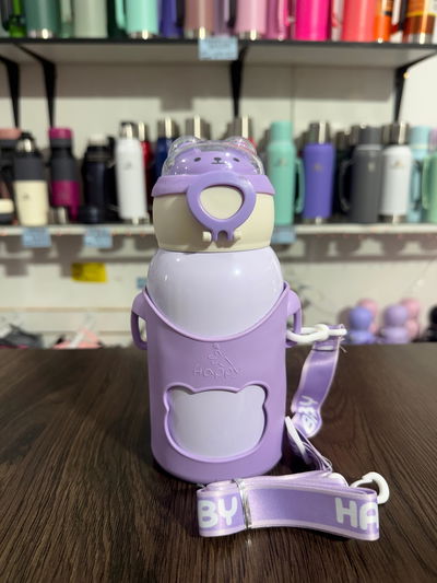 Botella infantil osito con correa 500ml