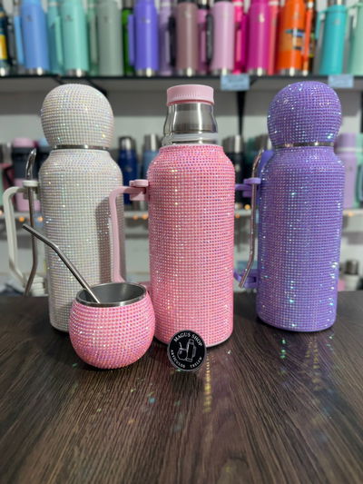 Termo astronauta 3 en 1 con strass 1,3L