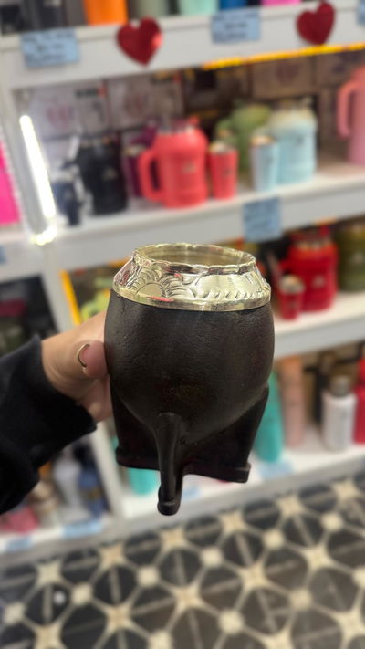 Mate torpedo liso con virola cincelada