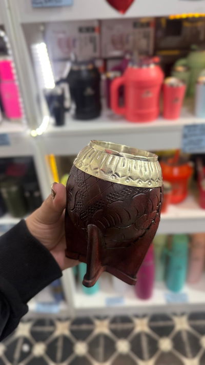 Mate Torpedo labrado con virola cincelada