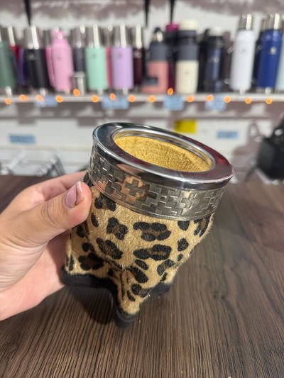 Mate Imperial animal print, virola de alpaca