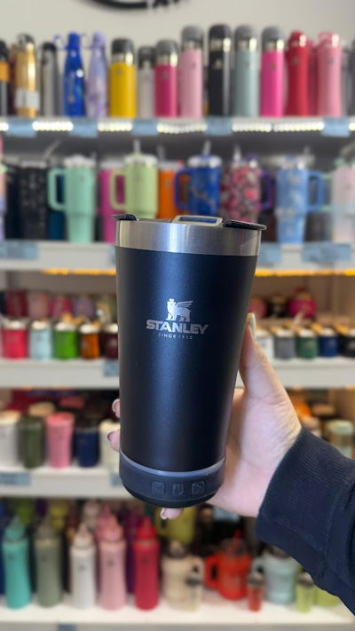 Vaso con destapador y parlante 