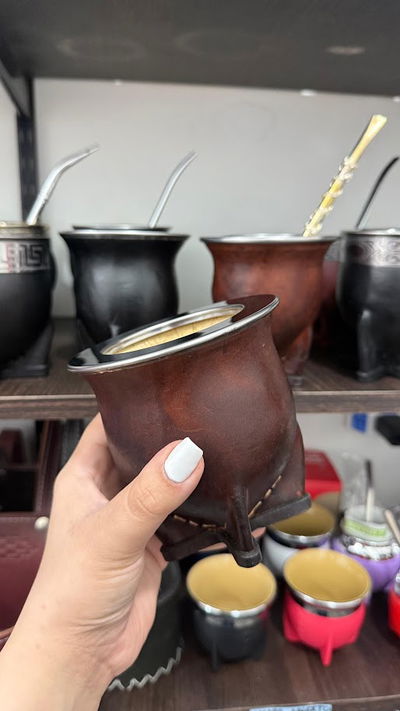 Mate camionero de cuero liso