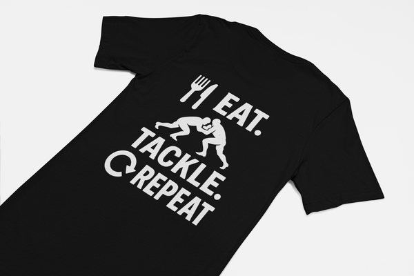 Remera - Eat. Tackle. Repeat.