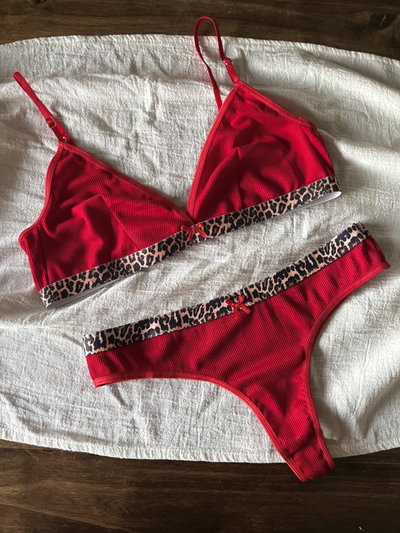Conjunto morley con print -ROJO-