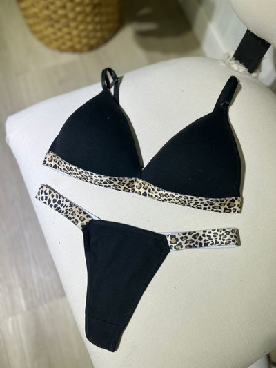Conjunto taza soft con print -NEGRO-